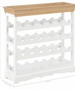 vidaXL Wine Cabinet White 70×22.5×70.5 cm MDF