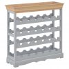 vidaXL Wine Cabinet Grey 70×22.5×70.5 cm MDF