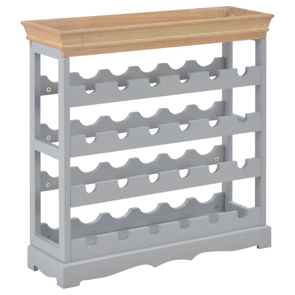 vidaXL Wine Cabinet Grey 70×22.5×70.5 cm MDF