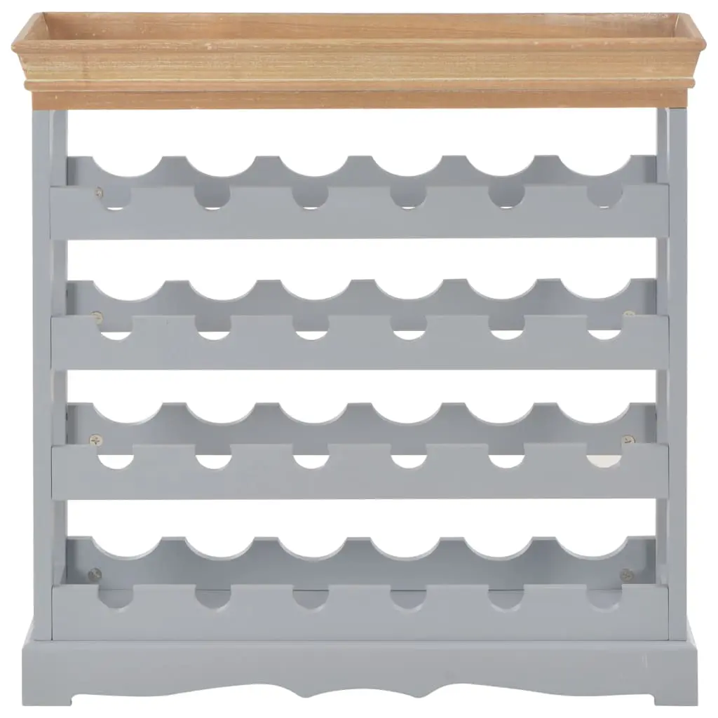 vidaXL Wine Cabinet Grey 70×22.5×70.5 cm MDF