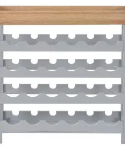 vidaXL Wine Cabinet Grey 70×22.5×70.5 cm MDF