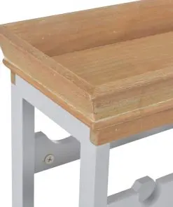 vidaXL Wine Cabinet Grey 70×22.5×70.5 cm MDF