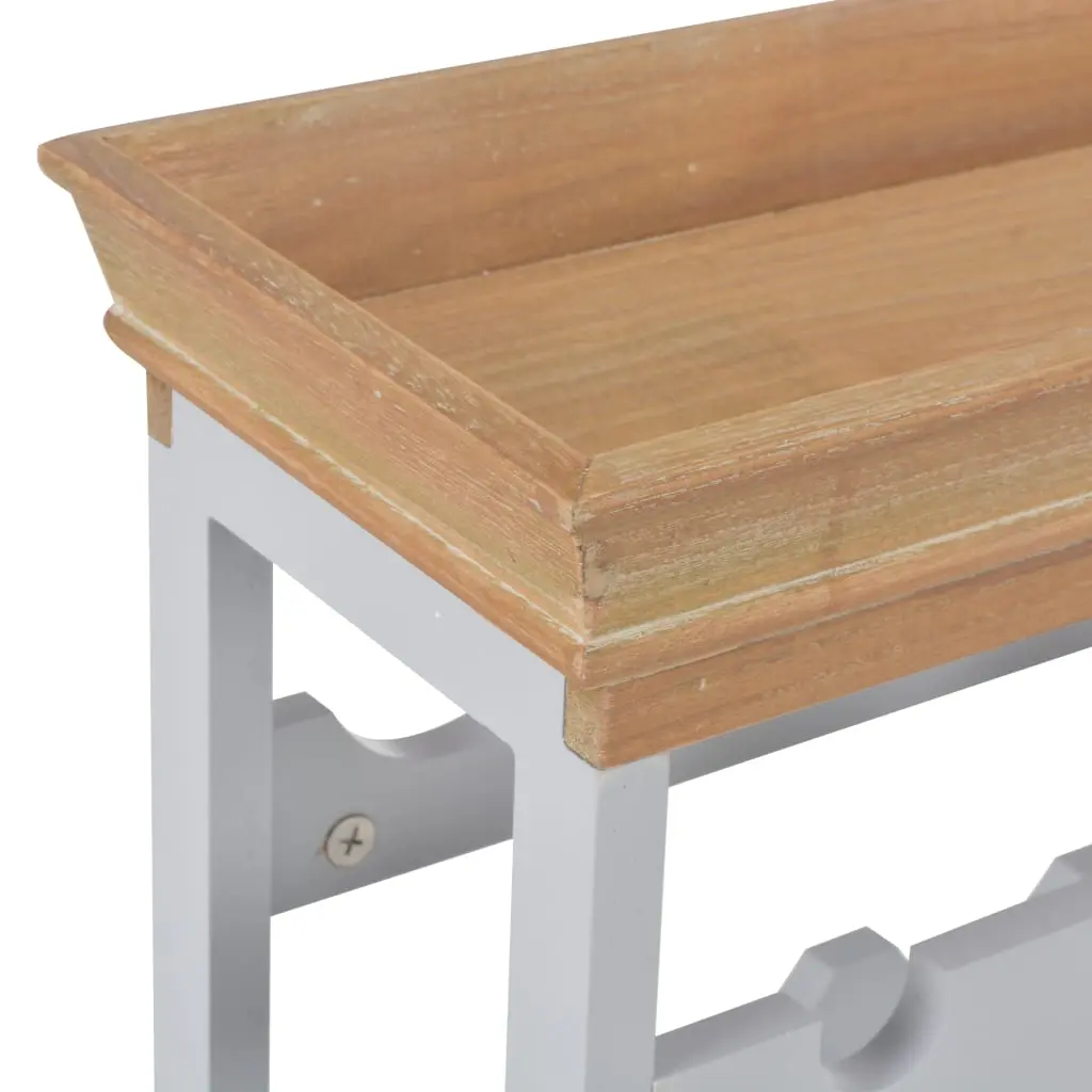 vidaXL Wine Cabinet Grey 70×22.5×70.5 cm MDF