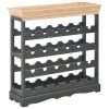 vidaXL Wine Cabinet Black 70×22.5×70.5 cm MDF vidaXL Wine Cabinet Black 70×22.5×70.5 cm MDF