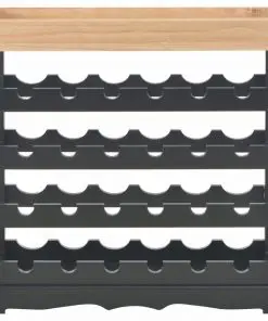 vidaXL Wine Cabinet Black 70×22.5×70.5 cm MDF