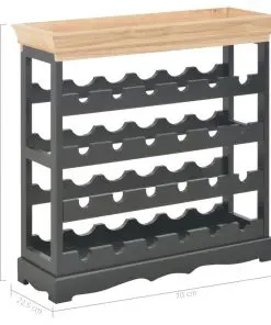 vidaXL Wine Cabinet Black 70×22.5×70.5 cm MDF