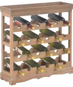 vidaXL Wine Cabinet Brown 70×22.5×70.5 cm MDF