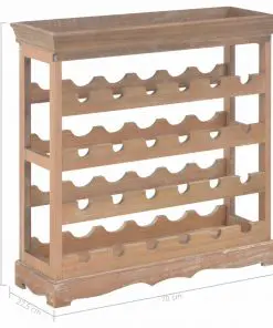 vidaXL Wine Cabinet Brown 70×22.5×70.5 cm MDF