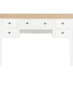 vidaXL Writing Desk White 109.5x45x77.5 cm Wood
