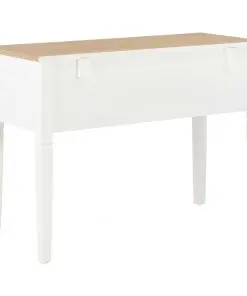 vidaXL Writing Desk White 109.5x45x77.5 cm Wood