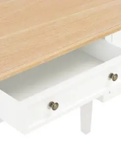 vidaXL Writing Desk White 109.5x45x77.5 cm Wood