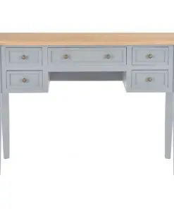 vidaXL Writing Desk Grey 109.5x45x77.5 cm Wood