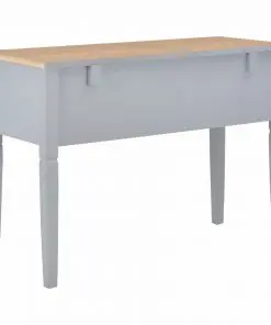 vidaXL Writing Desk Grey 109.5x45x77.5 cm Wood