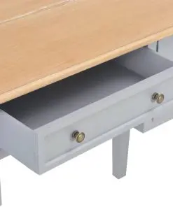 vidaXL Writing Desk Grey 109.5x45x77.5 cm Wood