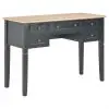 vidaXL Writing Desk Black 109.5x45x77.5 cm Wood