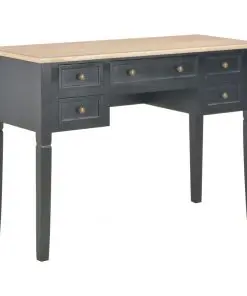 vidaXL Writing Desk Black 109.5x45x77.5 cm Wood