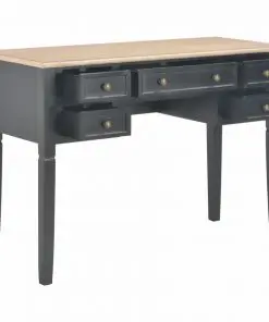 vidaXL Writing Desk Black 109.5x45x77.5 cm Wood