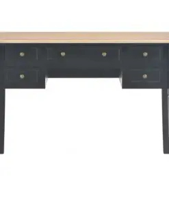 vidaXL Writing Desk Black 109.5x45x77.5 cm Wood