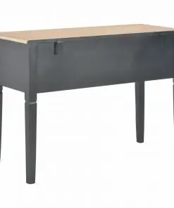 vidaXL Writing Desk Black 109.5x45x77.5 cm Wood