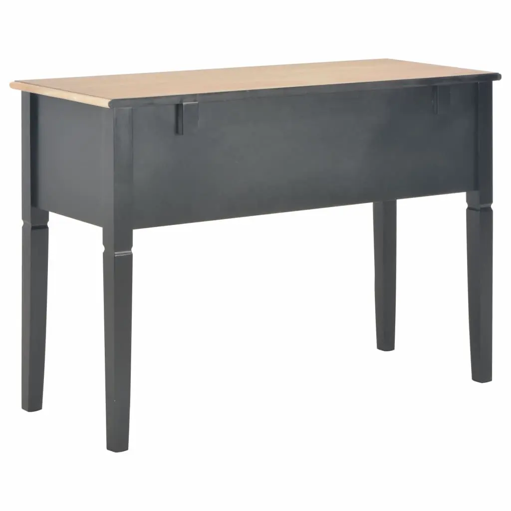 vidaXL Writing Desk Black 109.5x45x77.5 cm Wood