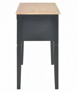 vidaXL Writing Desk Black 109.5x45x77.5 cm Wood
