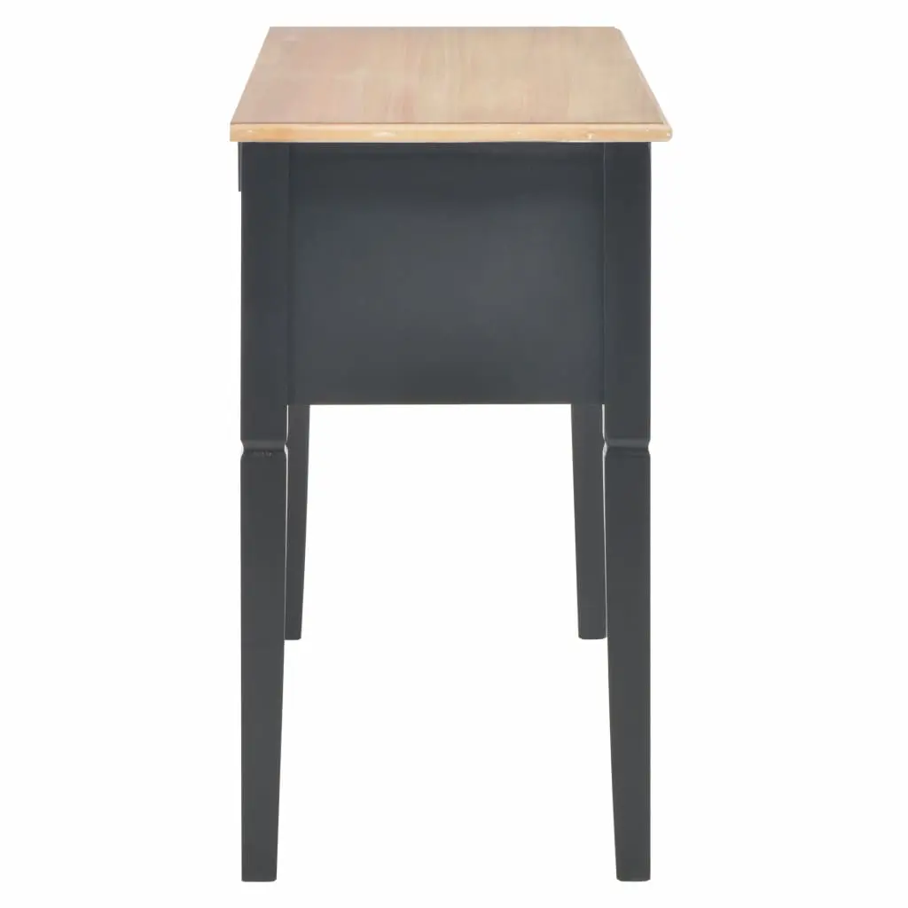 vidaXL Writing Desk Black 109.5x45x77.5 cm Wood