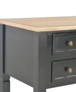vidaXL Writing Desk Black 109.5x45x77.5 cm Wood