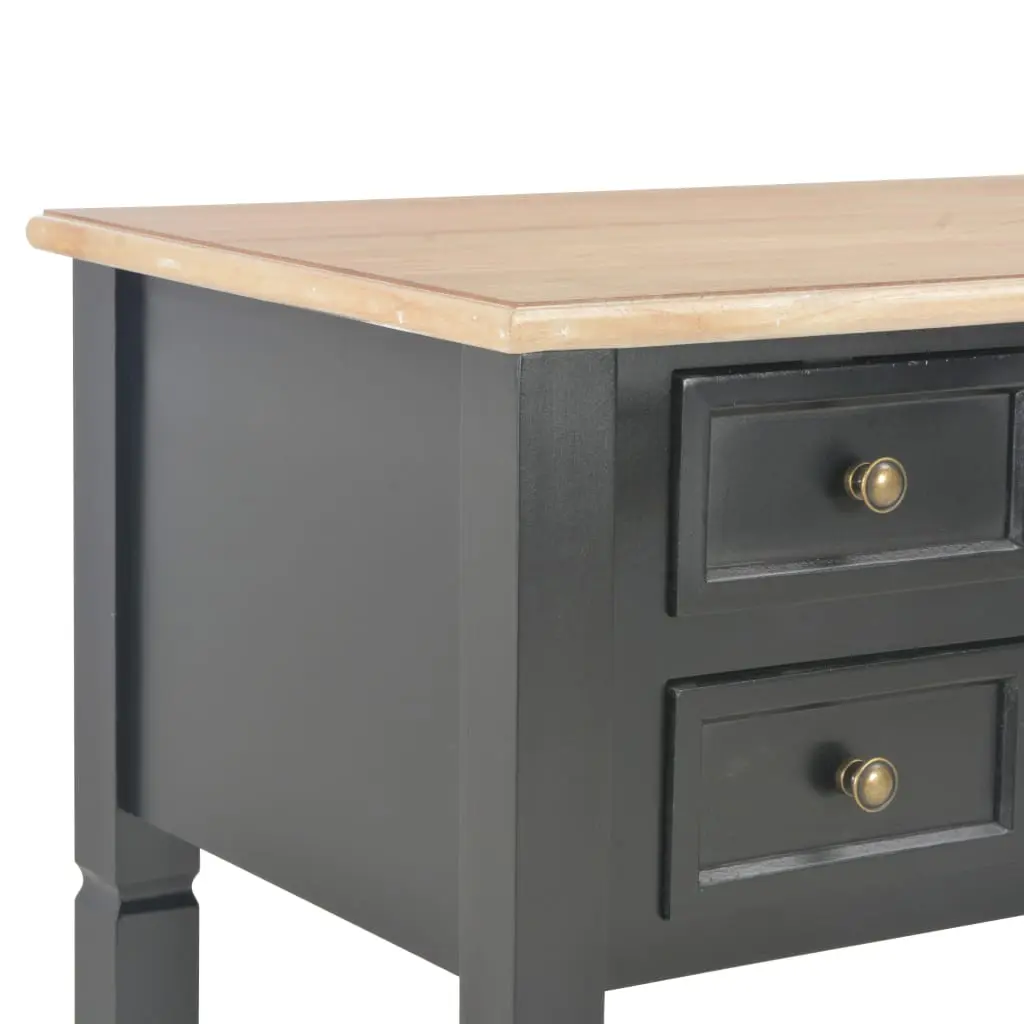 vidaXL Writing Desk Black 109.5x45x77.5 cm Wood