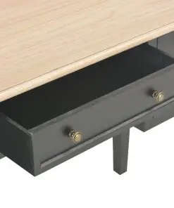 vidaXL Writing Desk Black 109.5x45x77.5 cm Wood