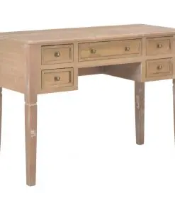 vidaXL Writing Desk Brown 109.5x45x77.5 cm Wood