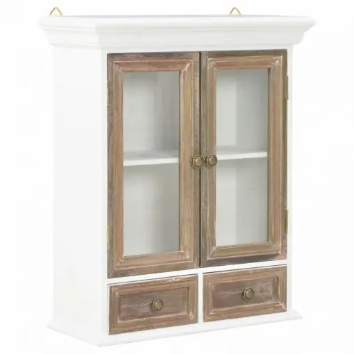 vidaXL Wall Cabinet White 49x22x59 cm Solid Wood