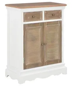 vidaXL Sideboard White 60x30x80 cm Solid Wood