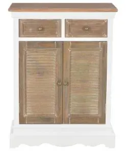 vidaXL Sideboard White 60x30x80 cm Solid Wood