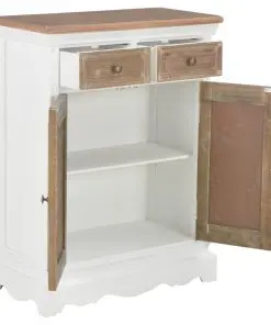 vidaXL Sideboard White 60x30x80 cm Solid Wood