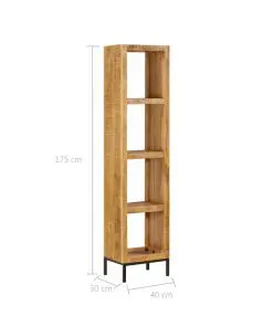 vidaXL Bookshelf 40x30x175 cm Solid Mango Wood