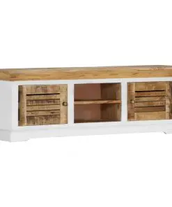vidaXL TV Cabinet 118x30x40 cm Solid Mango Wood