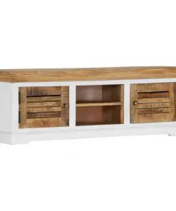 vidaXL TV Cabinet 118x30x40 cm Solid Mango Wood