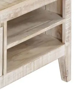 vidaXL TV Cabinet 118x35x46 cm Solid Mango Wood