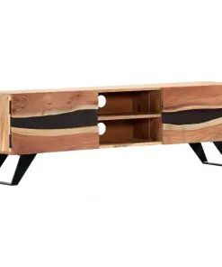 vidaXL TV Cabinet 140x30x45 cm Solid Acacia Wood