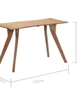 vidaXL Dining Table 120x58x76 cm Solid Acacia Wood