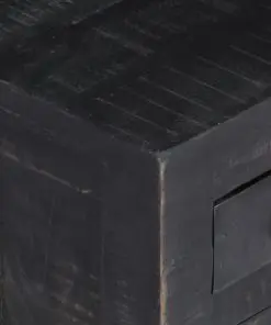 vidaXL Coffee Table Black 65x65x30 cm Solid Mango Wood