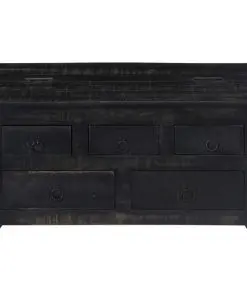 vidaXL Coffee Table Black 65x65x30 cm Solid Mango Wood