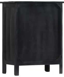 vidaXL Wine Rack Black 56x35x75 cm Solid Mango Wood