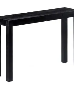 vidaXL Console Table Black 118x30x76 cm Solid Mango Wood