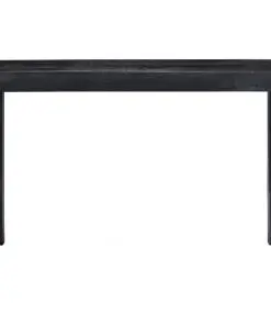 vidaXL Console Table Black 118x30x76 cm Solid Mango Wood