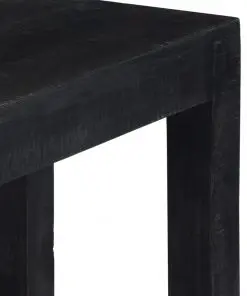 vidaXL Console Table Black 118x30x76 cm Solid Mango Wood
