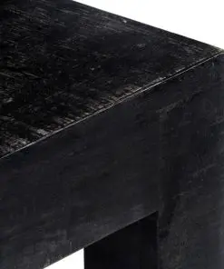 vidaXL Console Table Black 118x30x76 cm Solid Mango Wood