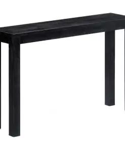 vidaXL Console Table Black 118x30x76 cm Solid Mango Wood