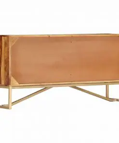 vidaXL Sideboard 118x30x60 cm Solid Sheesham Wood