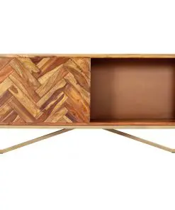 vidaXL Sideboard 118x30x60 cm Solid Sheesham Wood
